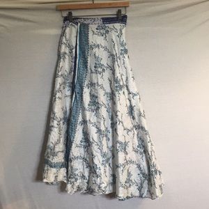 India silk reversible wrap skirt